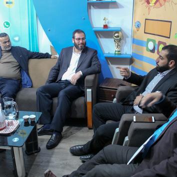 زيارة إدارة المكتب لقناة الأقصى، ومرئية الأقصى، ووكالة الأناضول للأنباء