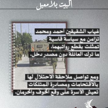 اعتقال إداري وقطع للراتب يثقل كاهل العائلة.. الأسيران الشقيقان أحمد ومحمد الرجوب