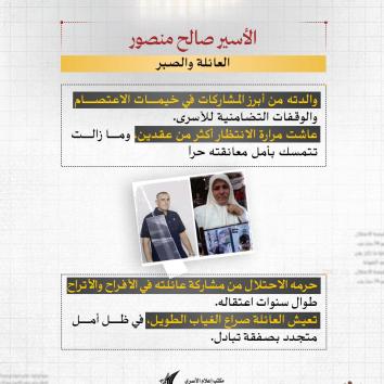 الأسير صالح منصور.. المؤبد المكرر و23 عاماً من الصمود خلف القضبان