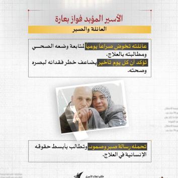الأسير المؤبد فواز بعارة.. وجع الجسد وحرمان البصر