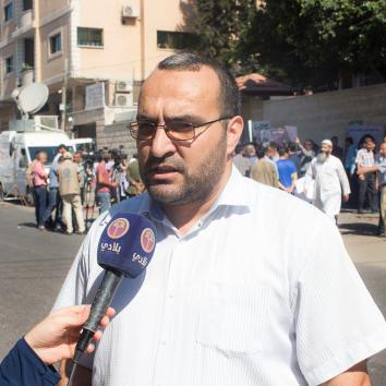 صور الوقفة التضامنية مع الأسيرات في سجن هشارون حول وضع كاميرات مراقبة في ساحة السجن